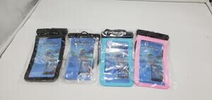 Waterproof Floating Cell Phone Pouch 4 Pack W/Lanyard **NEW**